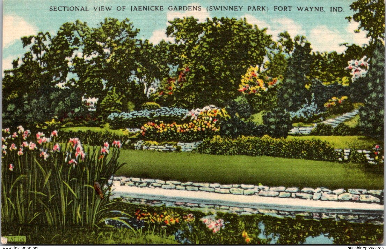 Indiana Fort Wayne Swinney Park Sectional View Of Jaenicke Gardens - Fort Wayne