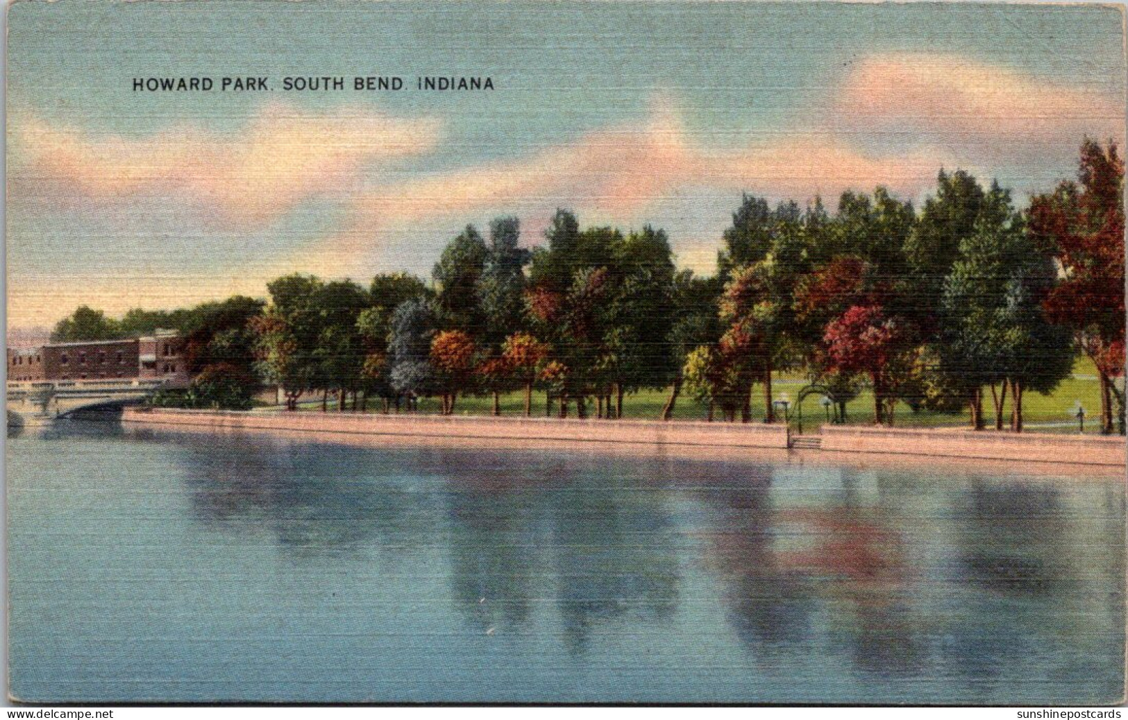 Indiana South Bend Lake Scene In Howard Park - South Bend