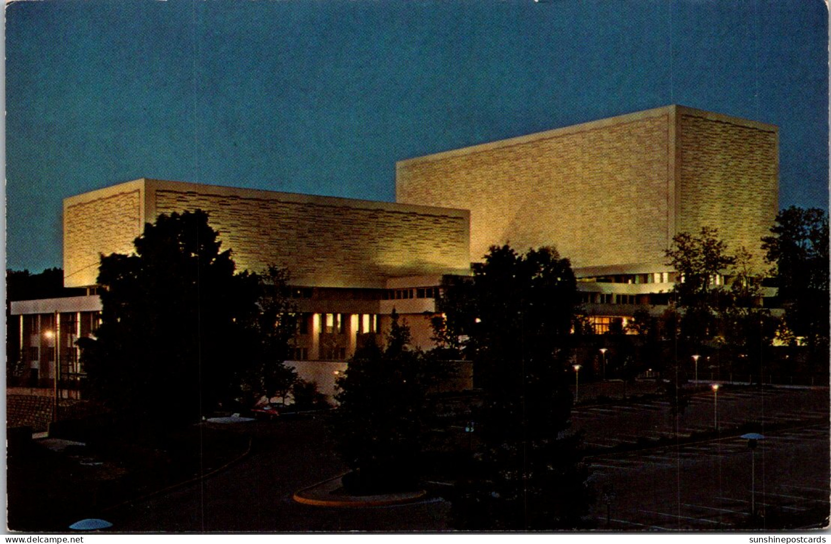 Indiana Bloomington The Main Library At Night Indiana University - Bloomington