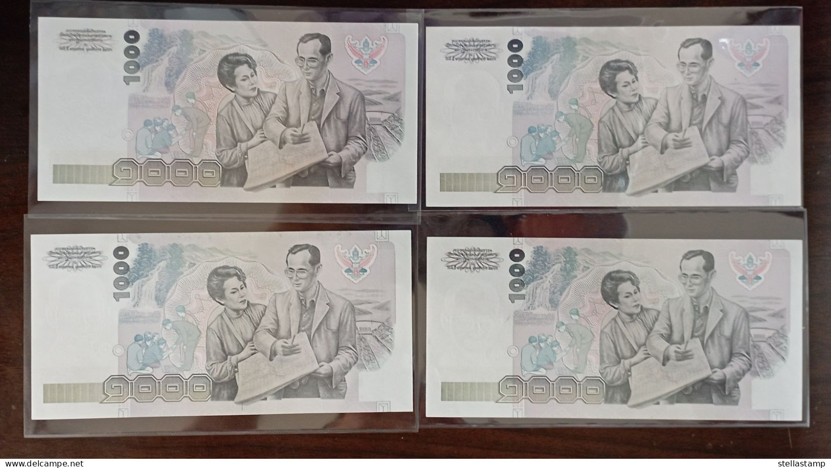 Thailand Banknote 1000 Baht Series 14 P#92 Completed Set Of 8 Different Signatures - Thailand