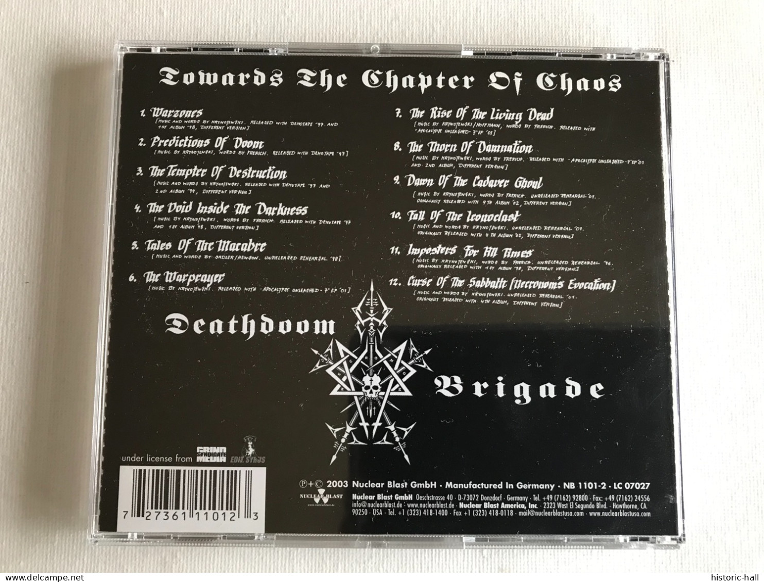 WARHAMMER - Towards The Chapter Of Chaos - CD - 2003 - GERMAN Press - Hard Rock En Metal