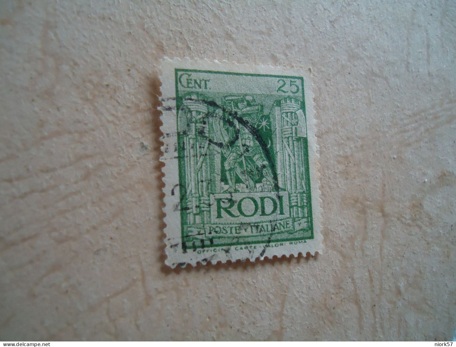 RHODI  ITALY    USED STAΜPS RHODI  ΡΟΔΟΣ  POSTMARK  RHODI 1933 - Dodekanesos