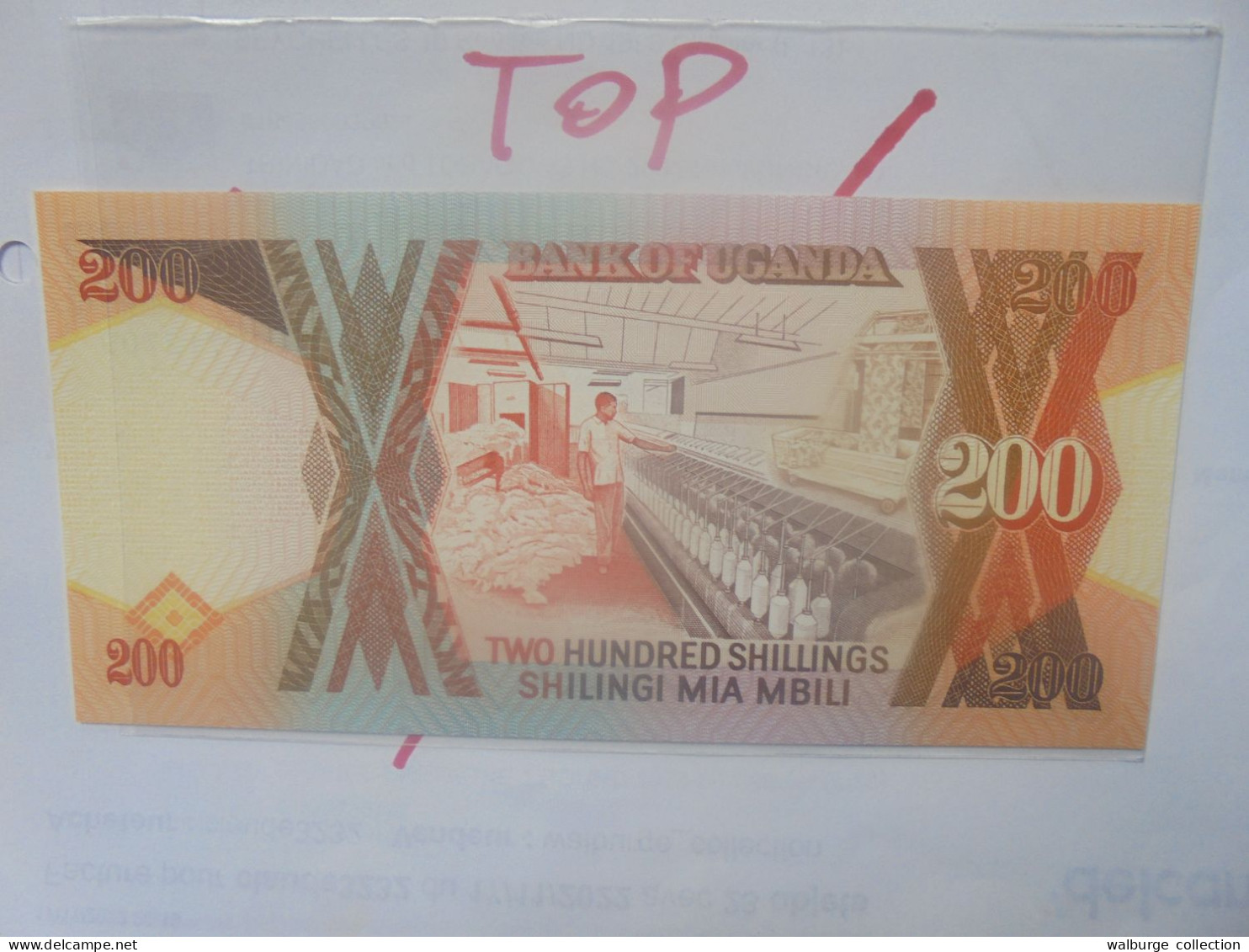 OUGANDA 200 SHILLINGS 1996 Neuf/UNC (B.29) - Ouganda