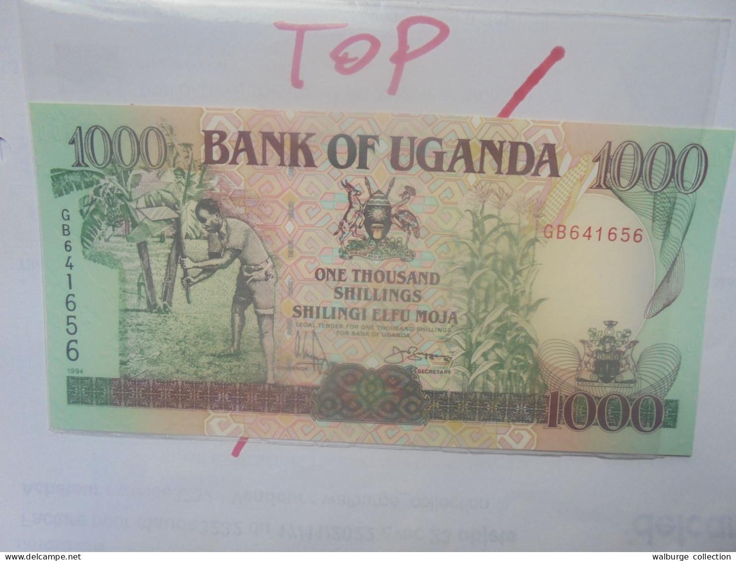 OUGANDA 1000 SHILLINGS 1994 Neuf/UNC (B.29) - Ouganda