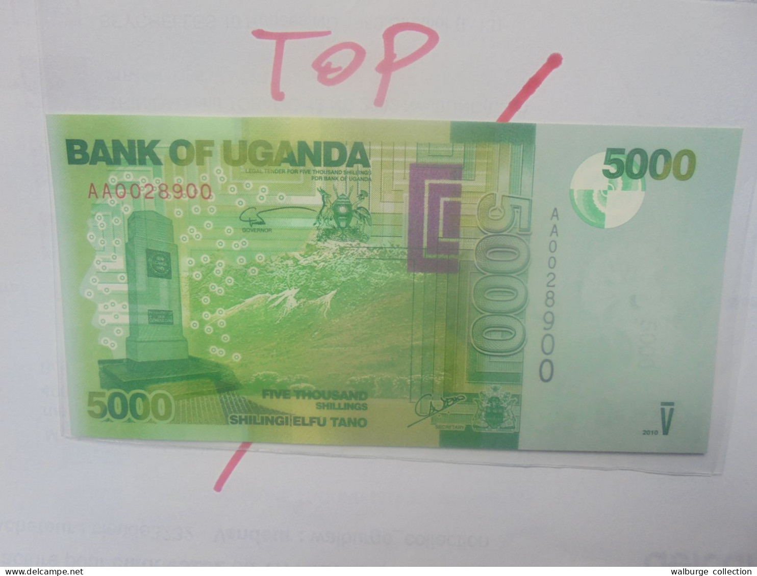 OUGANDA 5000 SHILLINGS 2010 Neuf/UNC (B.29) - Uganda