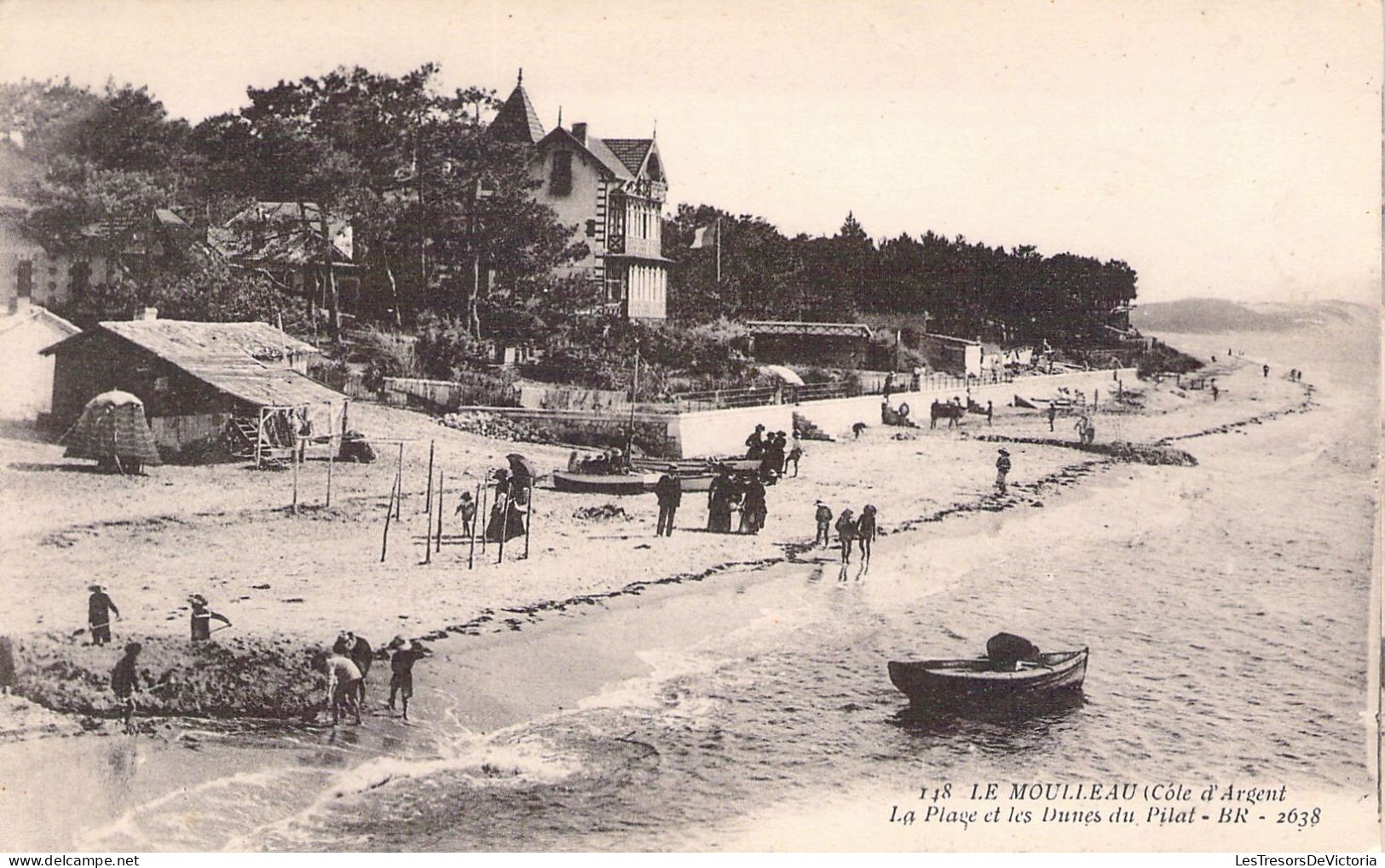 FRANCE - 33 - LE MOULLEAU - La Plage Et Les Dunes Du Pilat - BR 2638 - Cartes Postales Anciennes - Andere & Zonder Classificatie