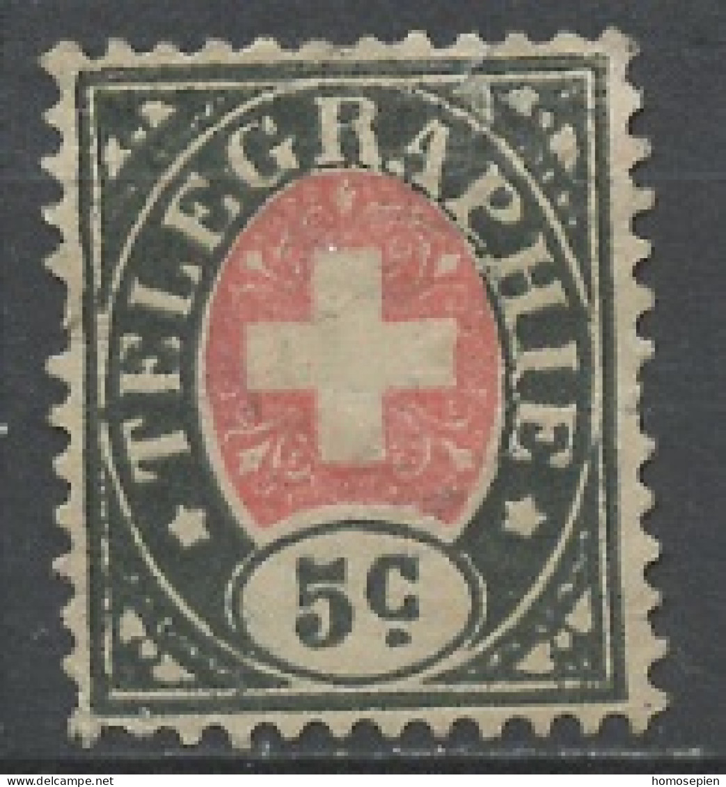 Suisse - Switzerland - Schweiz Télégraphe 1868-81 Y&T N°TT1A - Michel N°TM1 Nsg - 5c Croix Blanche - Télégraphe