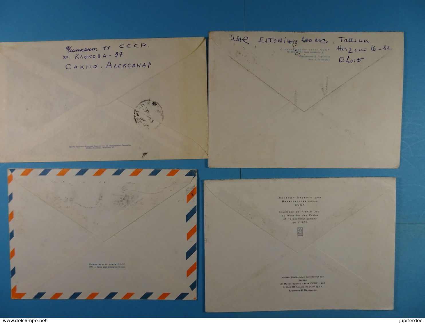 Lot de 135 courriers Premier jour Aérogramme Par Avion Recommandé... (Australie, Russie, Pologne, U.S.A.,...)(65 photos)
