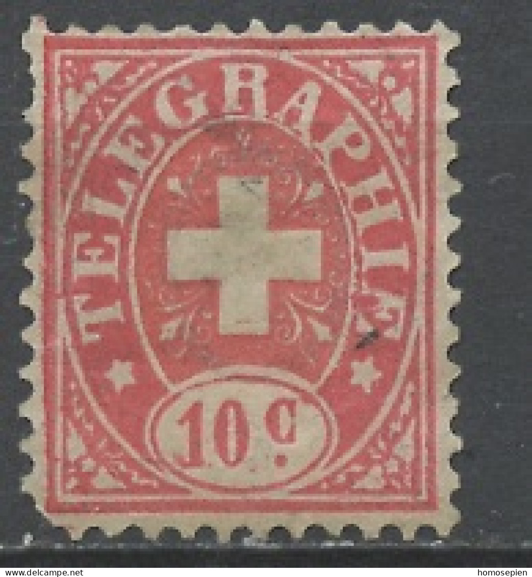 Suisse - Switzerland - Schweiz Télégraphe 1868-81 Y&T N°TT2A - Michel N°TM2 Nsg - 10c Croix Blanche - Télégraphe