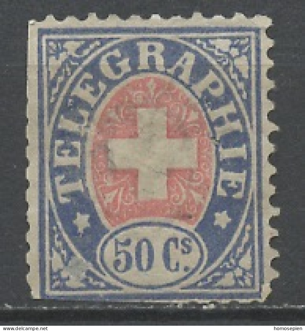 Suisse - Switzerland - Schweiz Télégraphe 1868-81 Y&T N°TT4A - Michel N°TM4 Nsg - 50c Croix Blanche - Telegrafo