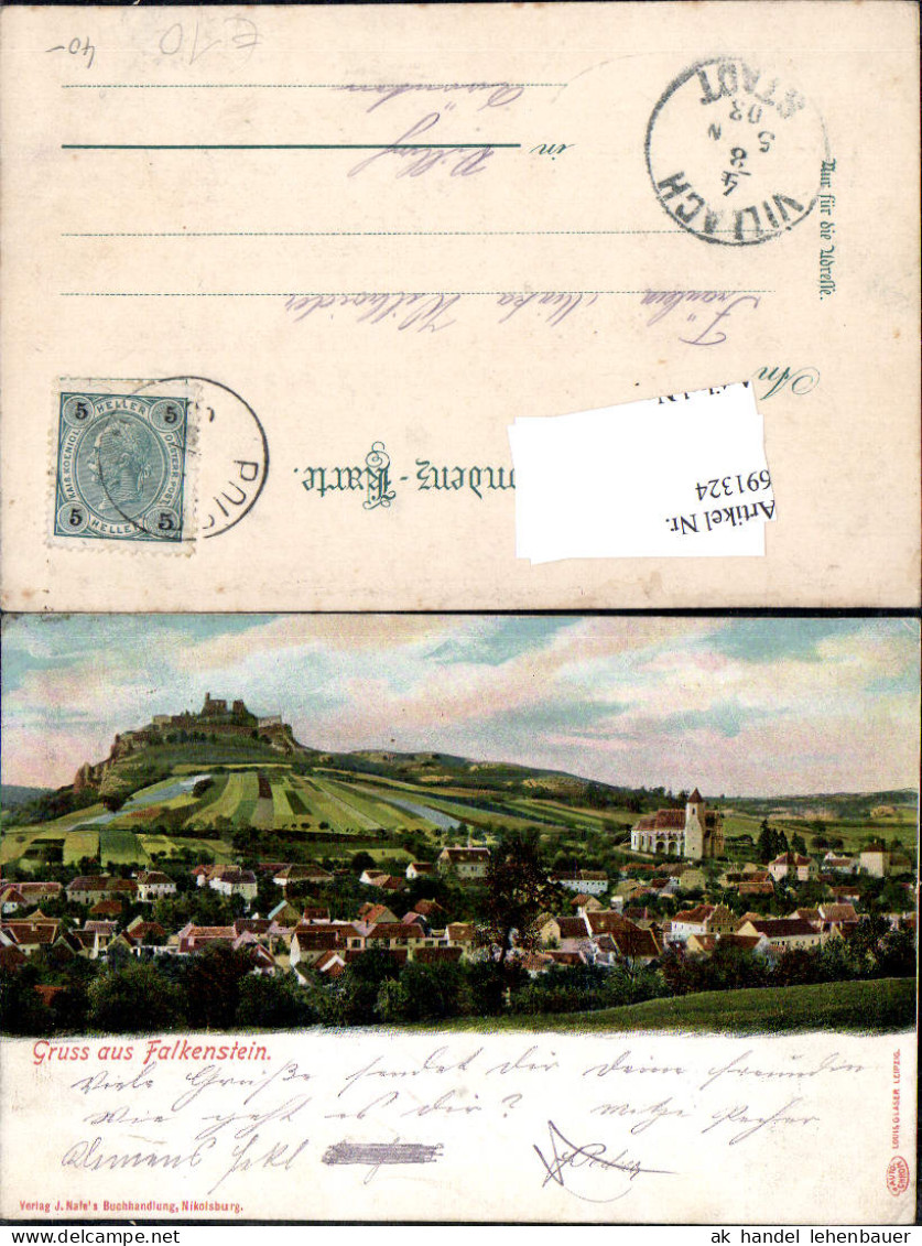 691324 Gruss Aus Falkenstein Weinviertel Mistelbach Poysdorf 1903 - Mistelbach