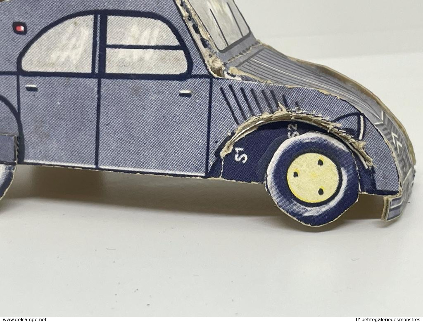 #OB73 - Maquette Citroën 2 CV Type A AZ ? Année 40 - Jouet Carton Maquette - Kartonmodellbau  / Lasercut