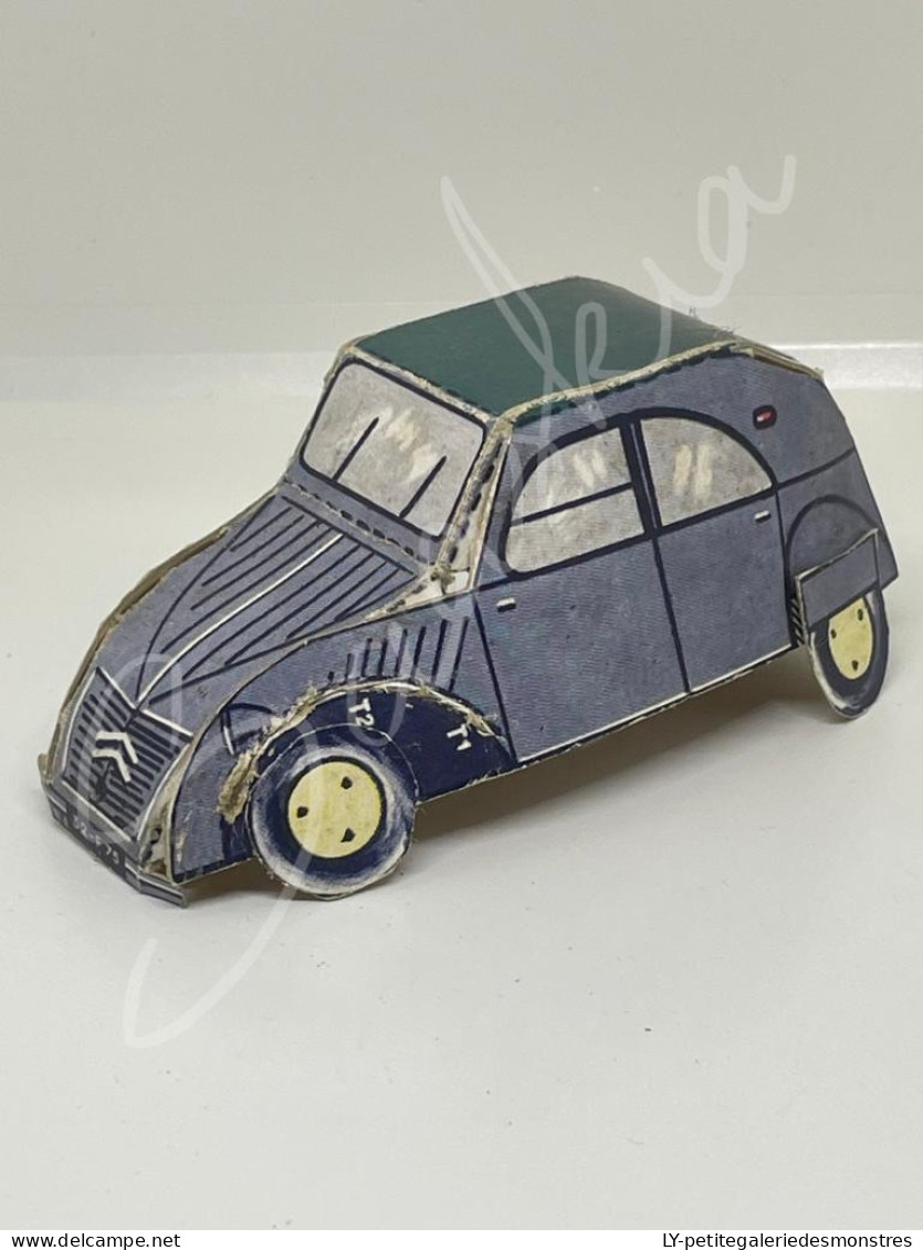 #OB73 - Maquette Citroën 2 CV Type A AZ ? Année 40 - Jouet Carton Maquette - Kartonmodellbau  / Lasercut