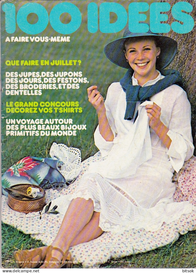 Magazine 100 Idées N° 33 Juillet 1976 - Complet (avec à L'intérieur : "Savoir Faire - Sans Panique")  BE - Maison & Décoration