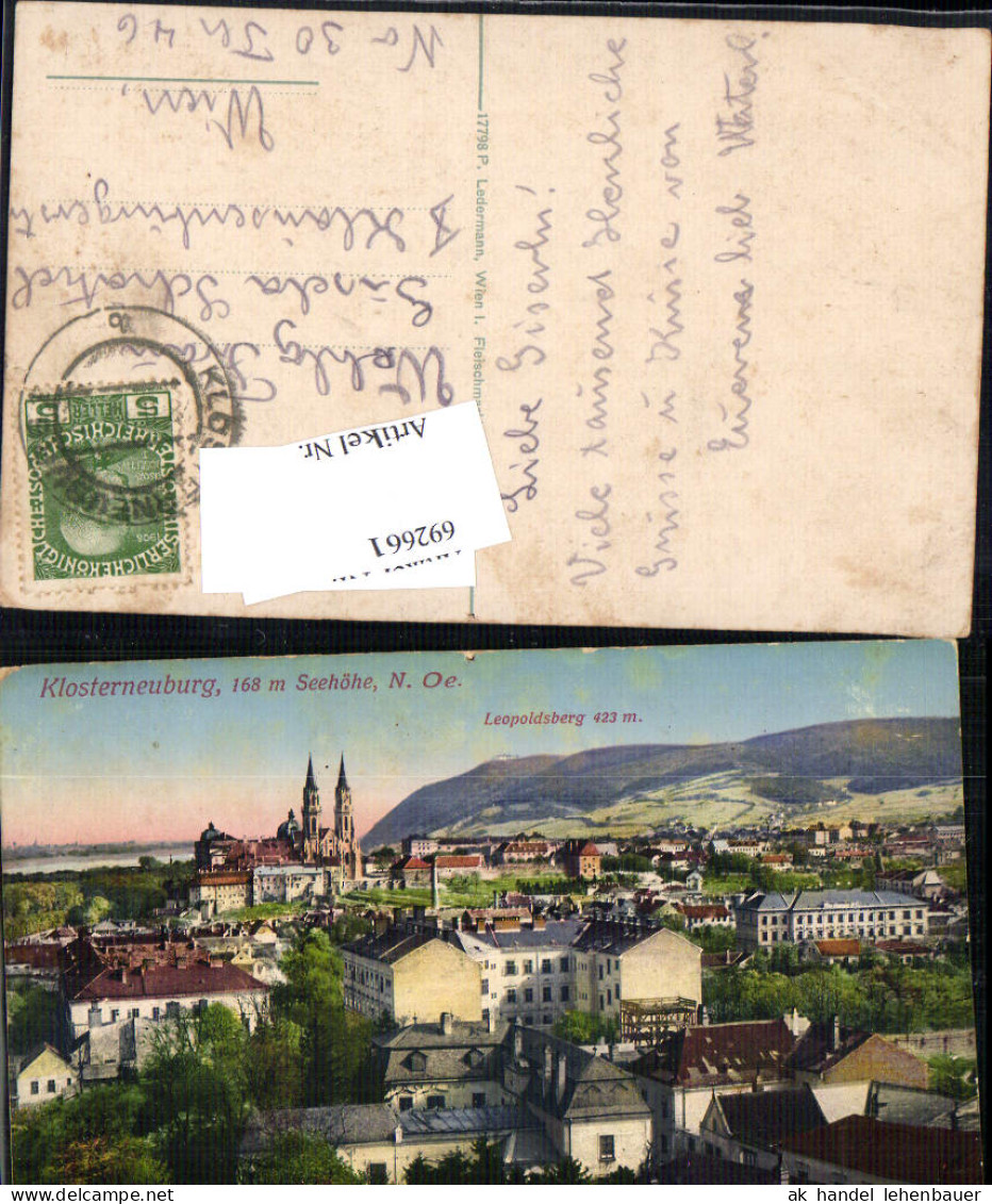 692661 Klosterneuburg Um 1914 Pub Ledermann 17798 - Klosterneuburg