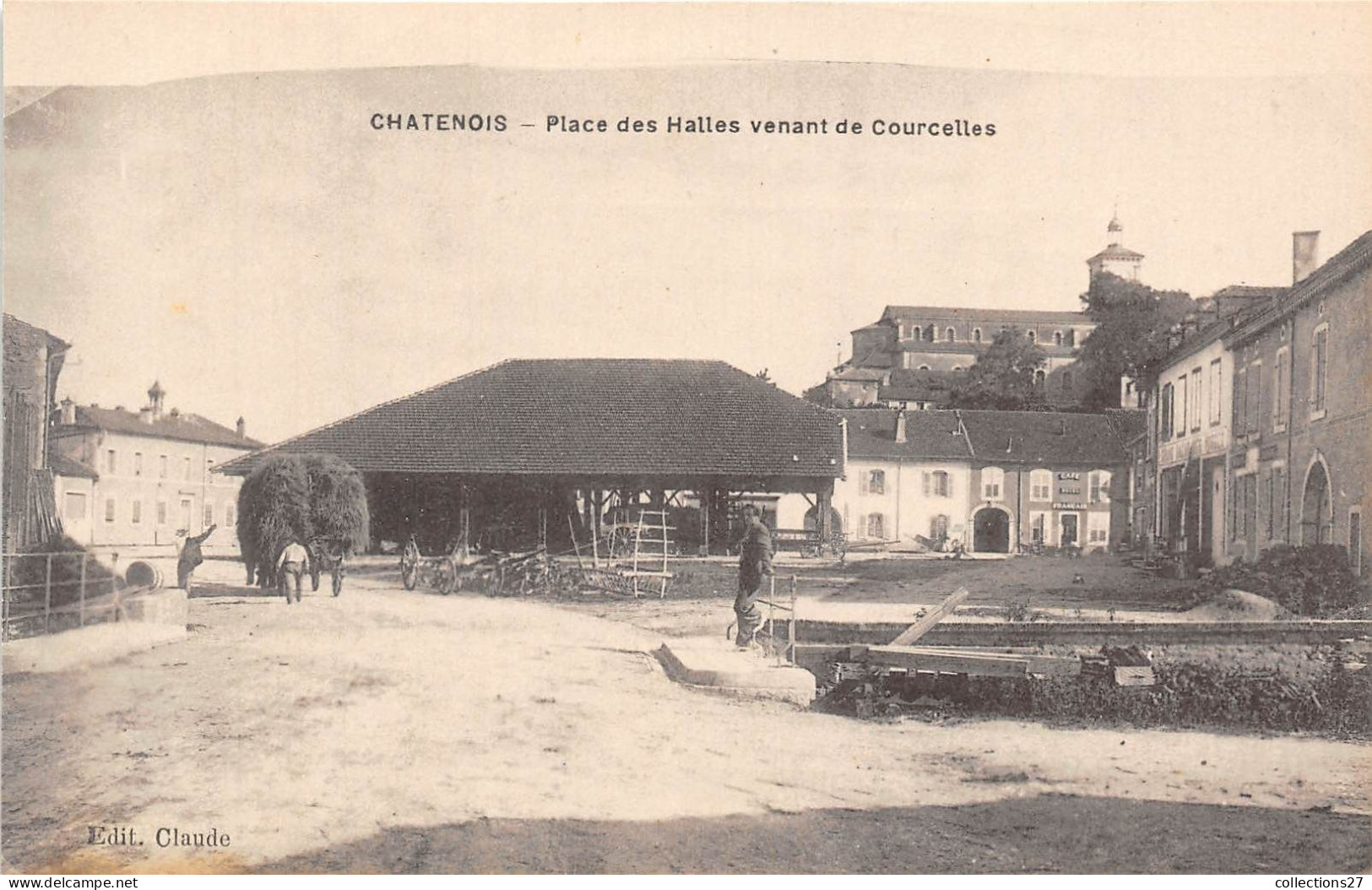 88-CHATENOIS- PLACE DES HALLES VENANT DE COURCELLES - Chatenois