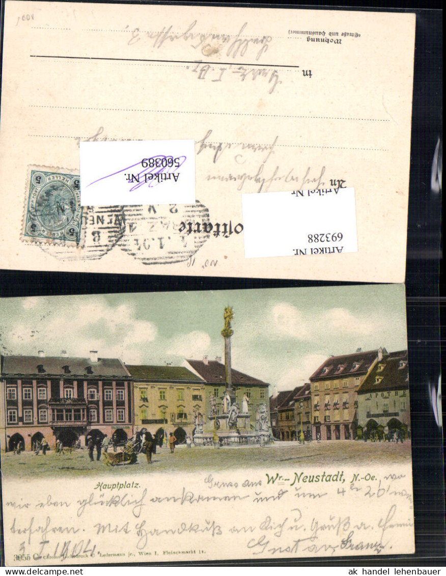 693288 Wiener Neustadt Hauptplatz 1900 Pub Ledermann Lichtdruck 3055 - Wiener Neustadt