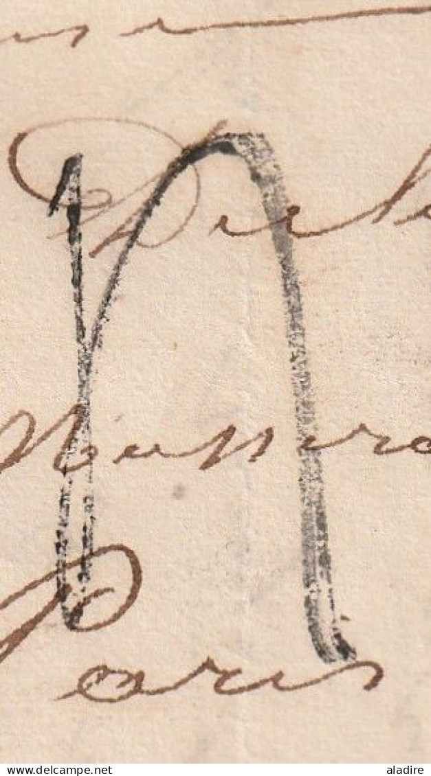 1837  - Lettre Pliée Avec Correspondance De Conches, Eure,  Grand Cachet Fleurons Simples Vers Paris, Dateur - 1801-1848: Vorläufer XIX