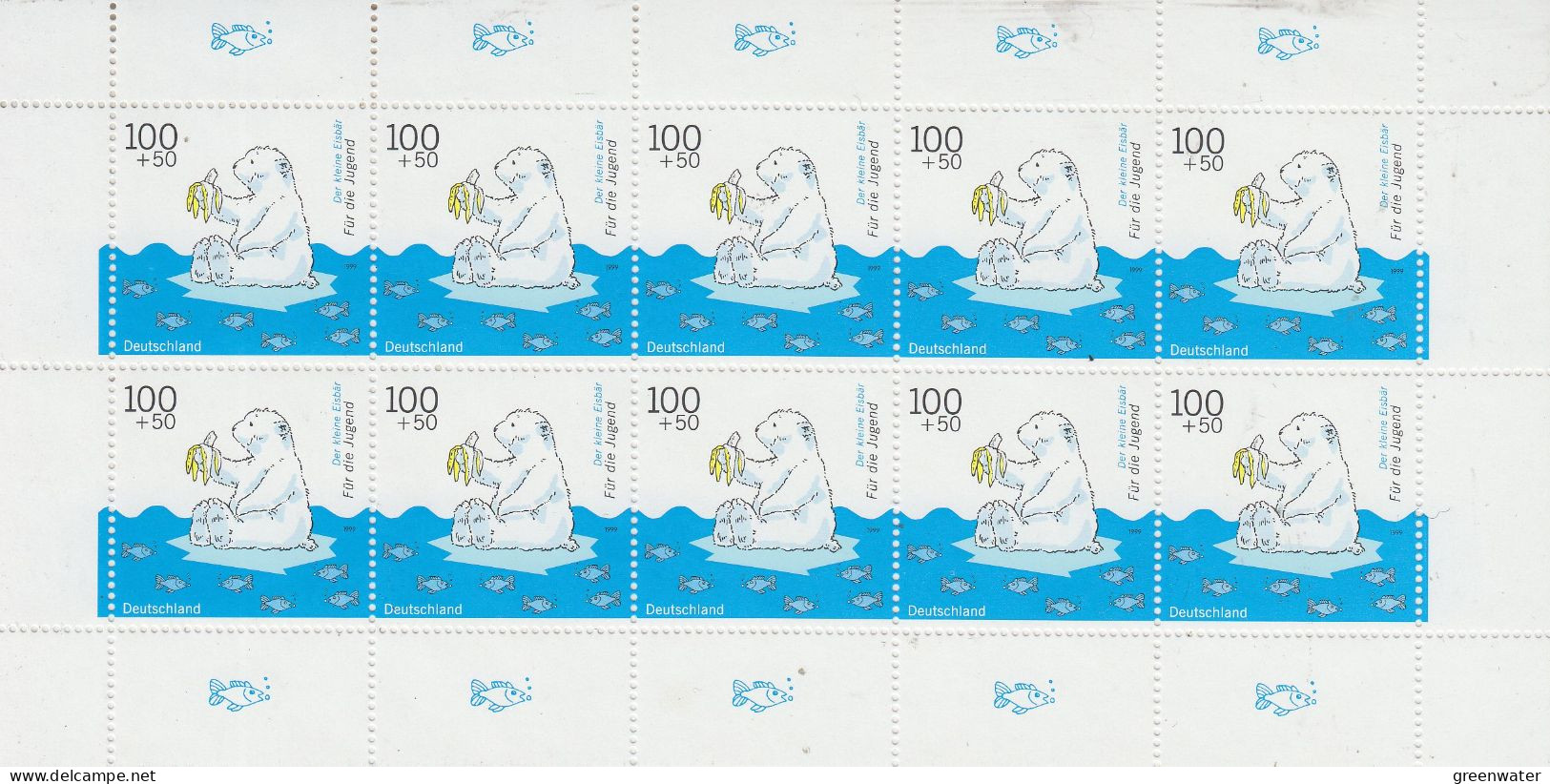 Germany 1999 Für Die Jugend Icebear 1v Sheetlet ** Mnh (XX193) - Faune Arctique