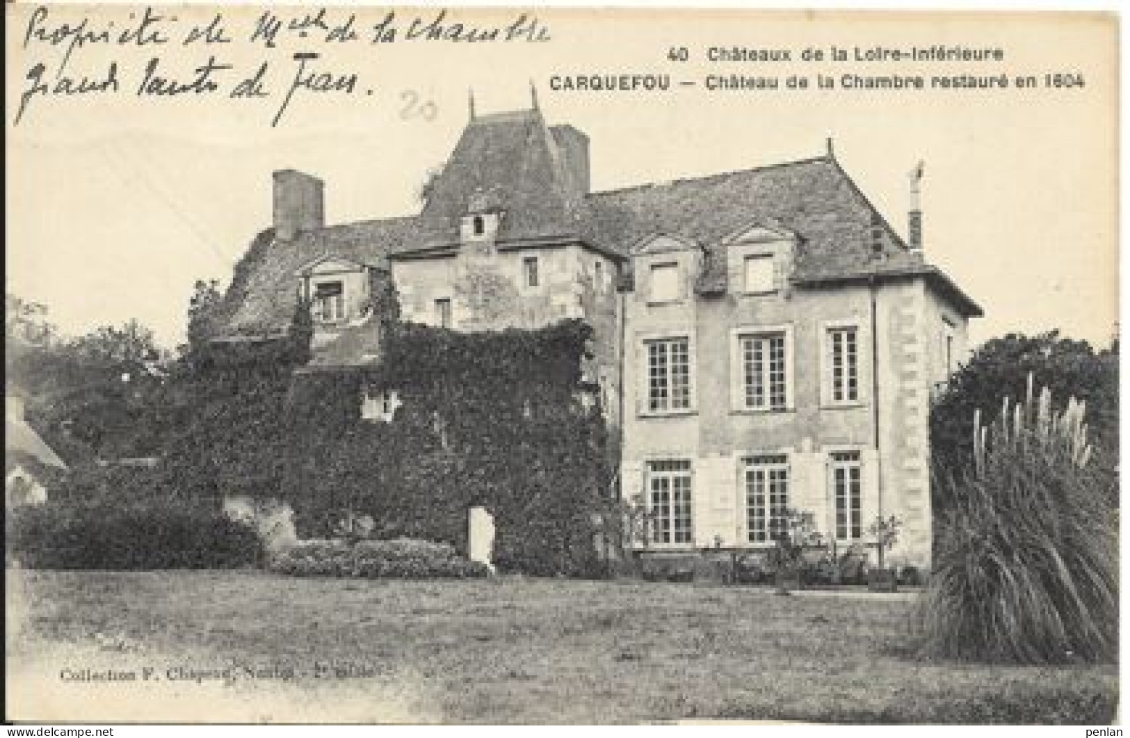 CARQUEFOU - Château De La Chambre Restauré En 1804 - Carquefou