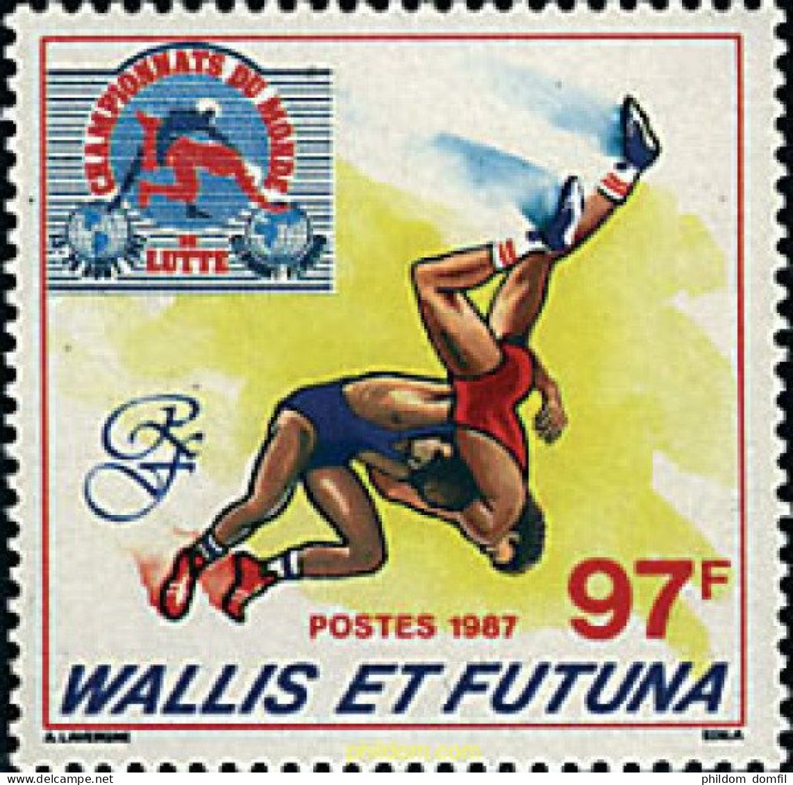 36742 MNH WALLIS Y FUTUNA 1987 CAMPEONATOS DEL MUNDO DE LUCHA - Lucha