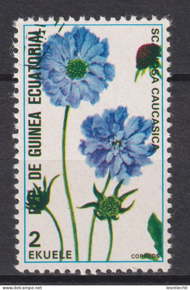 1979 Äquatorial-Guinea, Mi:GQ 1595A, (X) Blumen-Sträusse Bouquets, Pincushion Flower (Scabiosa Caucasica) - Guinée Equatoriale