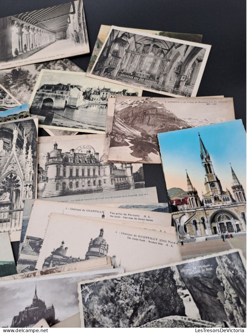 Lot De 100 Cartes Postales Anciennes FRANCE - Divers Villes Variées - Depart Encheres 20 Euros - 100 - 499 Cartoline