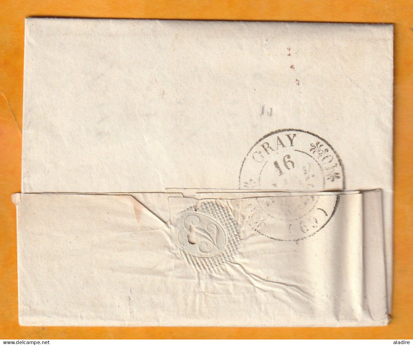 1833 - Lettre Pliée Avec Corresp. De SAINT ETIENNE Grand Cachet Fleurons Simples Vers GRAY, Haute Saône - 1801-1848: Vorläufer XIX