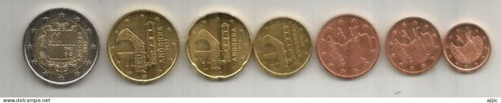 Principality Of Andorra Euro Coins.  (7) - Andorra