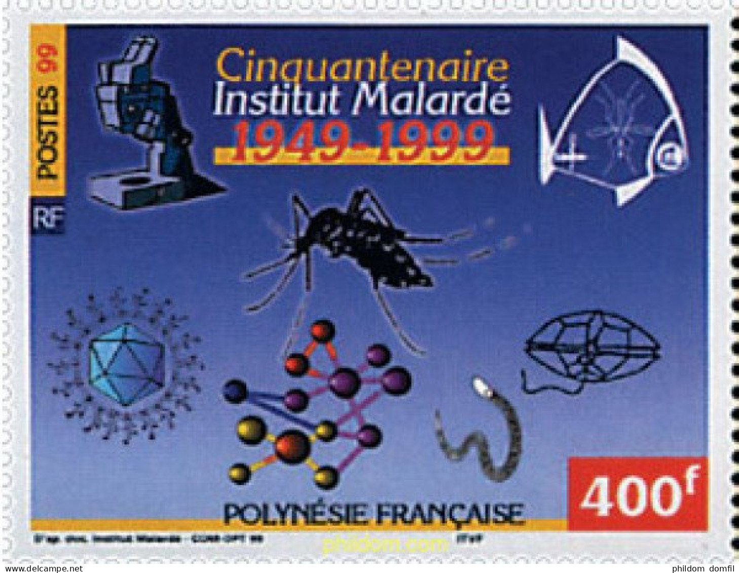 67653 MNH POLINESIA FRANCESA 1999 50 ANIVERSARIO DEL INSTITUTO MALARDE - Araignées