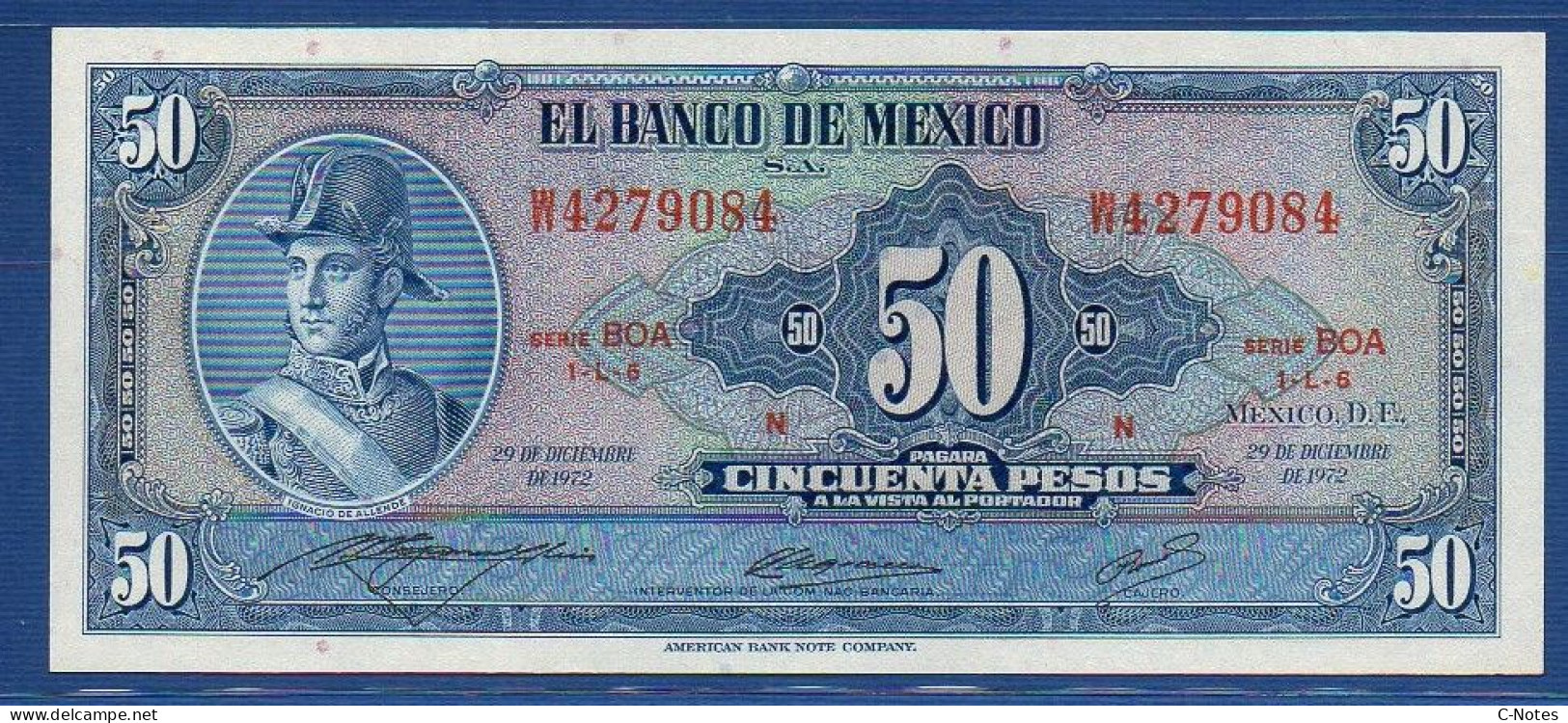 MEXICO - P. 49u – 50 Pesos 1972 UNC, S/n BOA W4279084 - Mexico