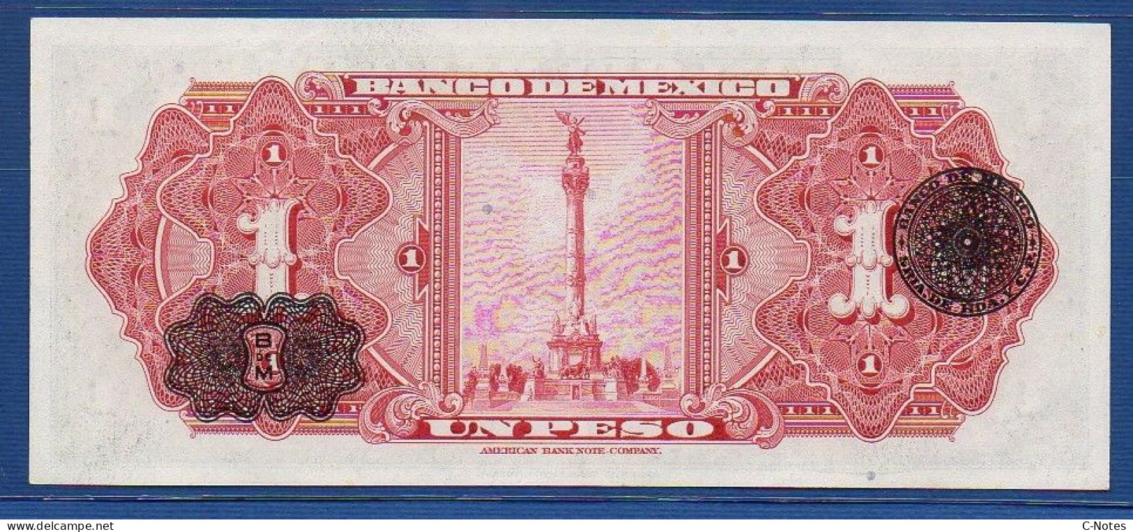 MEXICO - P. 38c – 1 Peso 1945 AUNC, S/n W 1245308 - Mexico