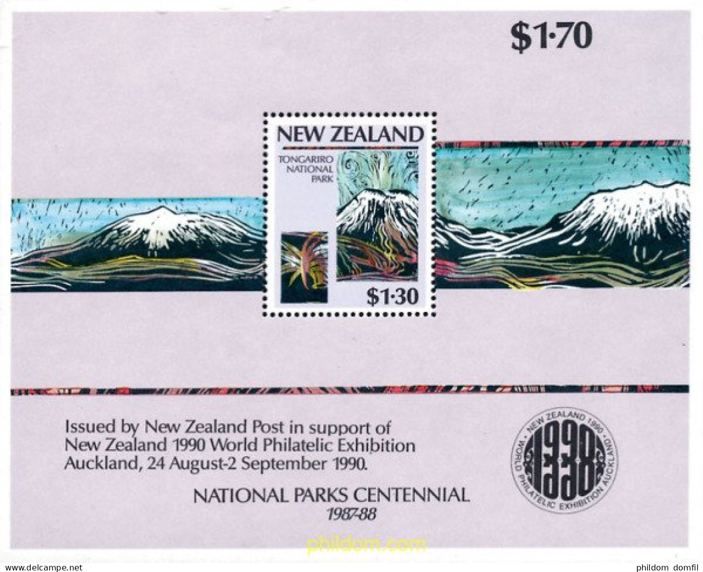162341 MNH NUEVA ZELANDA 1987 PARQUES NACIONALES - Volcans