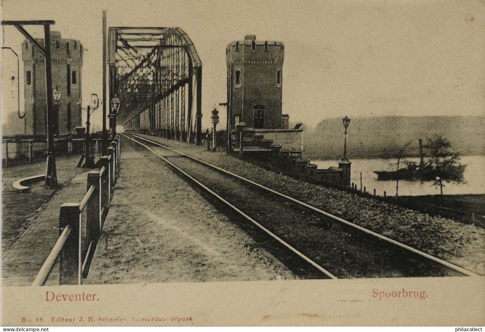 Deventer (Ov.) Spoorbrug 1903 - Deventer