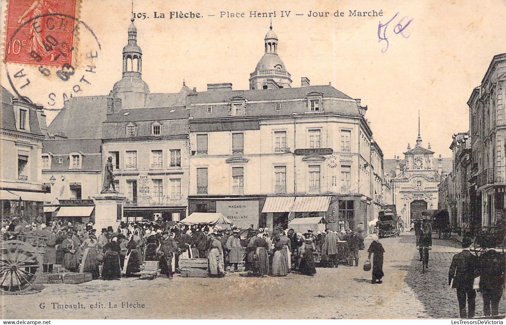 FRANCE - 72 - LA FLECHE - Jour De Marché - Cartes Postales Anciennes - La Fleche