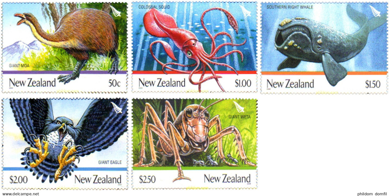 222675 MNH NUEVA ZELANDA 2009 ANIMALES GIGANTES PREHISTORICOS DE NUEVA ZELANDA - Spinnen