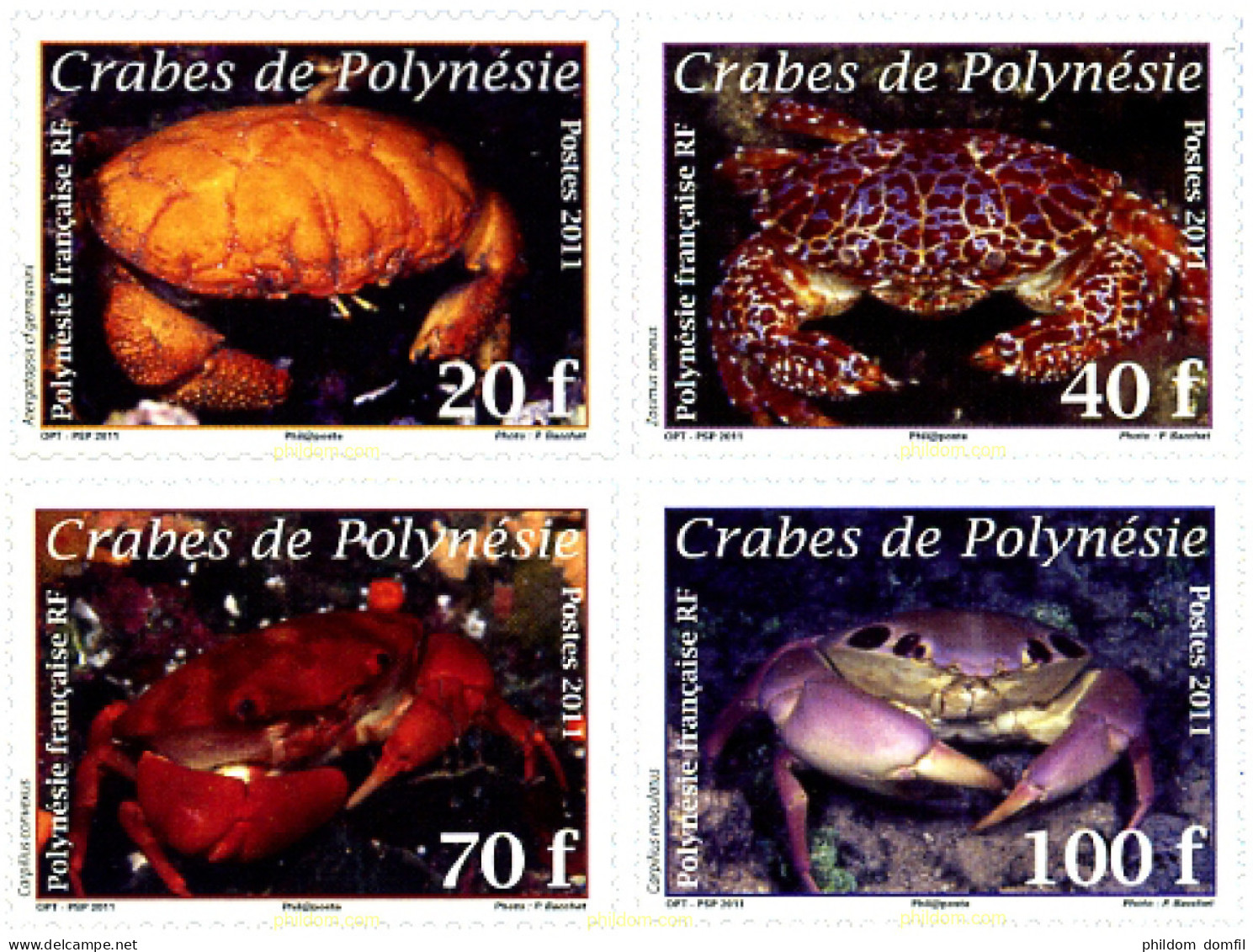 260473 MNH POLINESIA FRANCESA 2011 CANGREJOS - Neufs