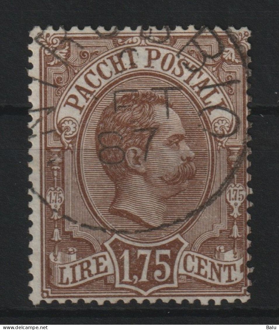 Italien 1884 1,75 L. König, Michel P6 Paketmarke, Gestempeltes Prachtstück, Michel 100,-€ - Paketmarken