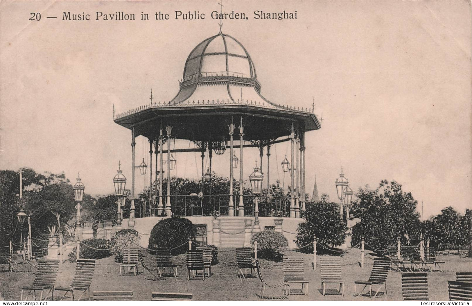 CHINE - Shanghai - Music Pavillon In The Public Garden - Carte Postale Ancienne - China