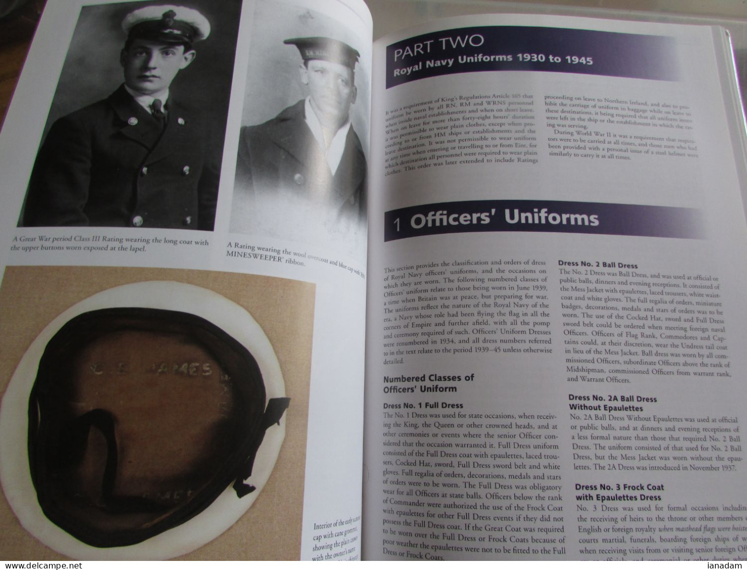 Royal Navy Uniforms 1930-1945 Hardcover Book