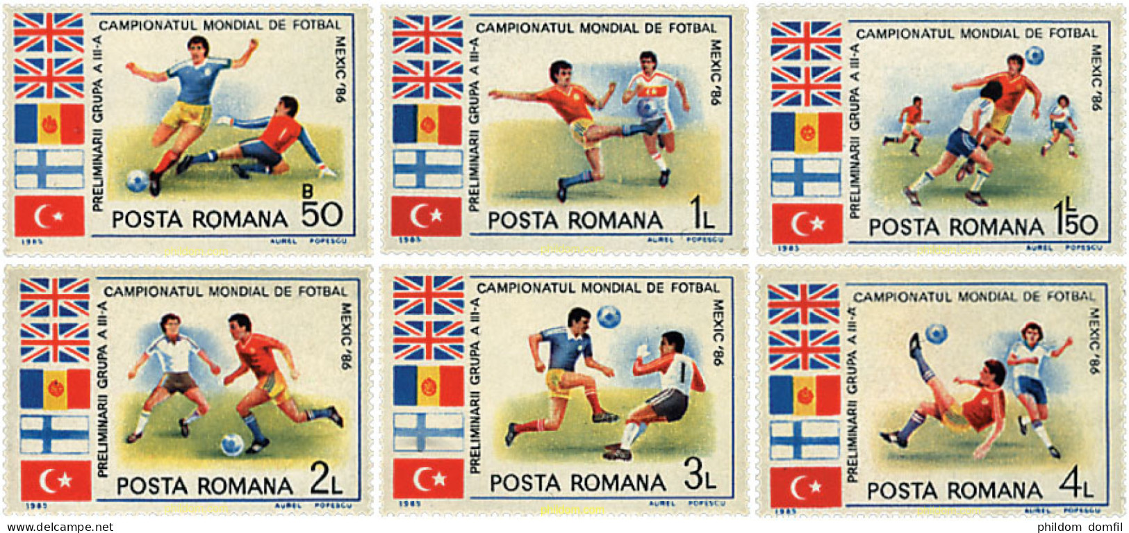 62140 MNH RUMANIA 1985 COPA DEL MUNDO DE FUTBOL. MEXICO-86 - Autres & Non Classés