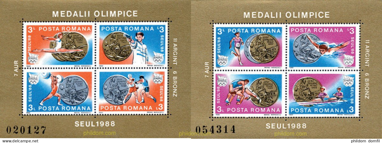 62267 MNH RUMANIA 1988 24 JUEGOS OLIMPICOS VERANO SEUL 1988 - Pesistica