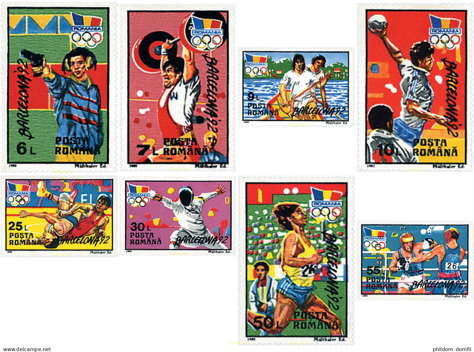 62378 MNH RUMANIA 1992 25 JUEGOS OLIMPICOS VERANO BARCELONA 1992 - Pesistica