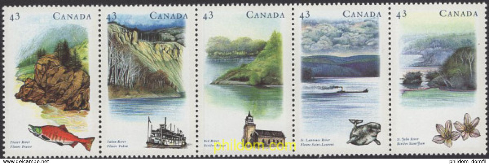 654660 MNH CANADA 1993 RIOS DE CANADA - Other & Unclassified