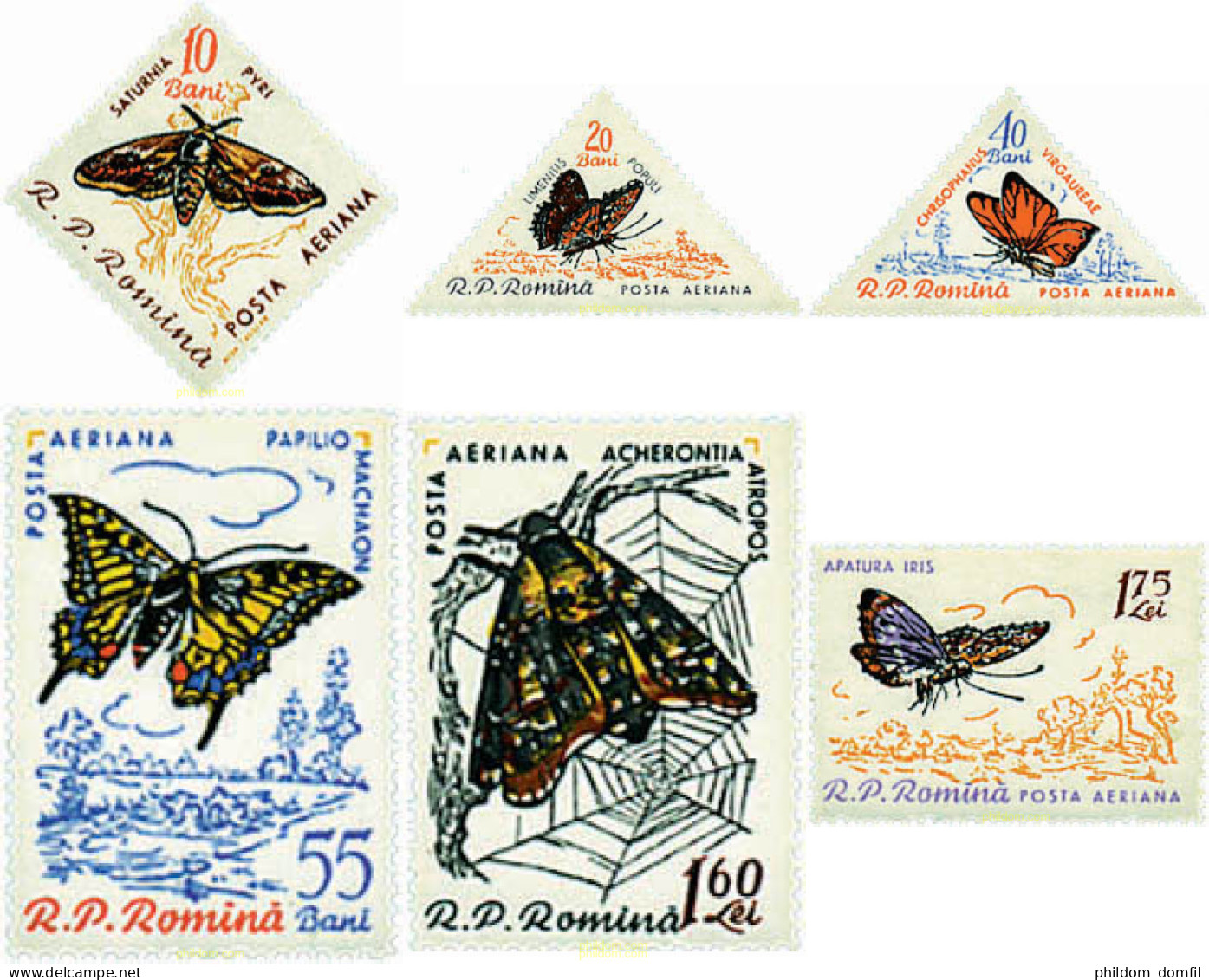 76823 MNH RUMANIA 1960 MARIPOSAS - Spinnen