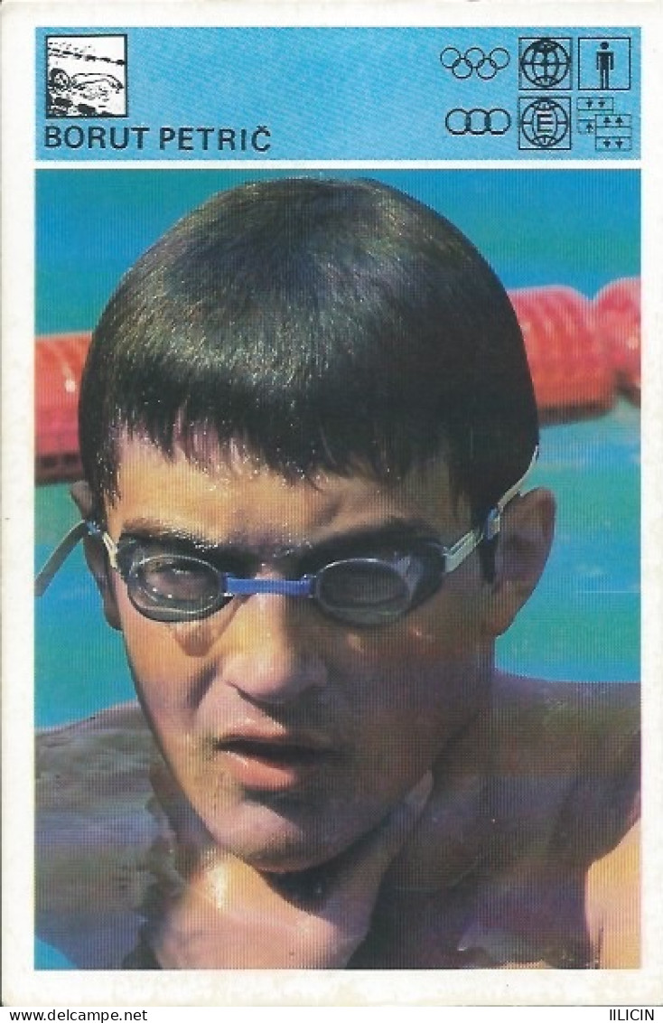 Trading Card KK000321 - Svijet Sporta Swimming Yugoslavia Slovenia Borut Petric 10x15cm - Schwimmen