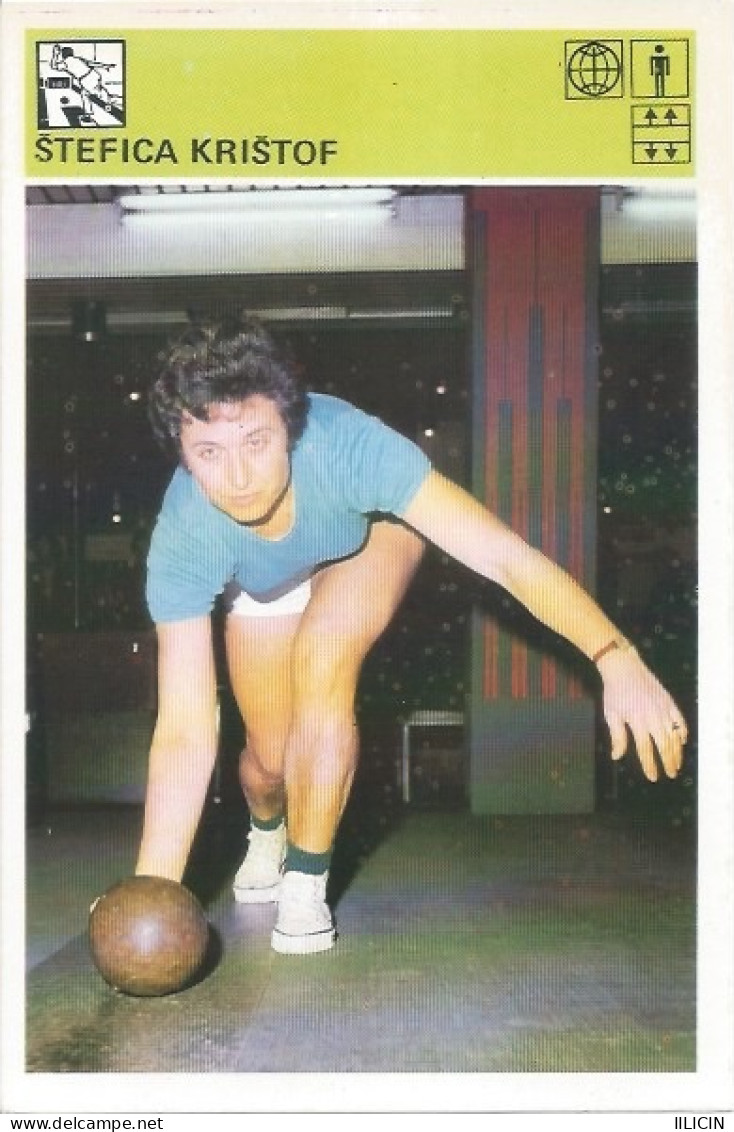 Trading Card KK000332 - Svijet Sporta Bowling Yugoslavia Croatia Stefica Kristof 10x15cm - Bowling