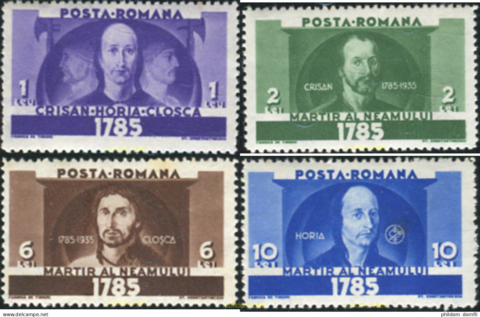 355592 HINGED RUMANIA 1935 150 ANIVERSARIO DE LA REVUELTA DE TRANSILVANIA - Altri & Non Classificati