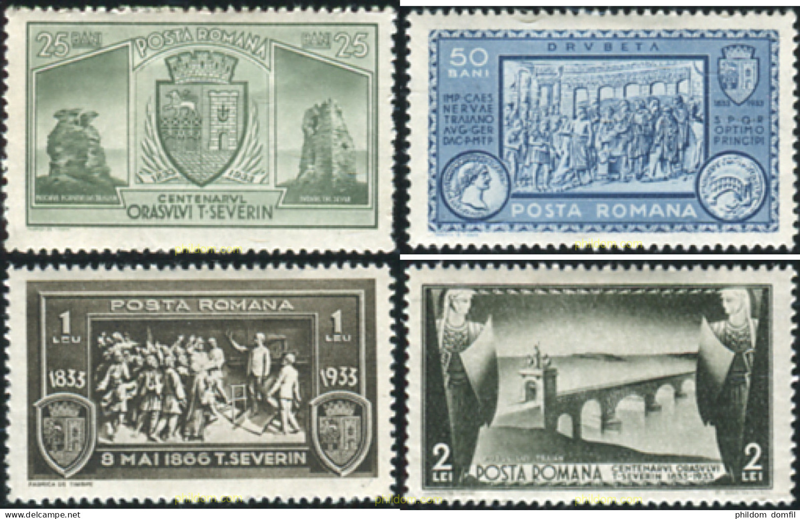 355580 HINGED RUMANIA 1933 CENTENARIO DE LA VILLA DE TURNU-SEVERIN - Autres & Non Classés