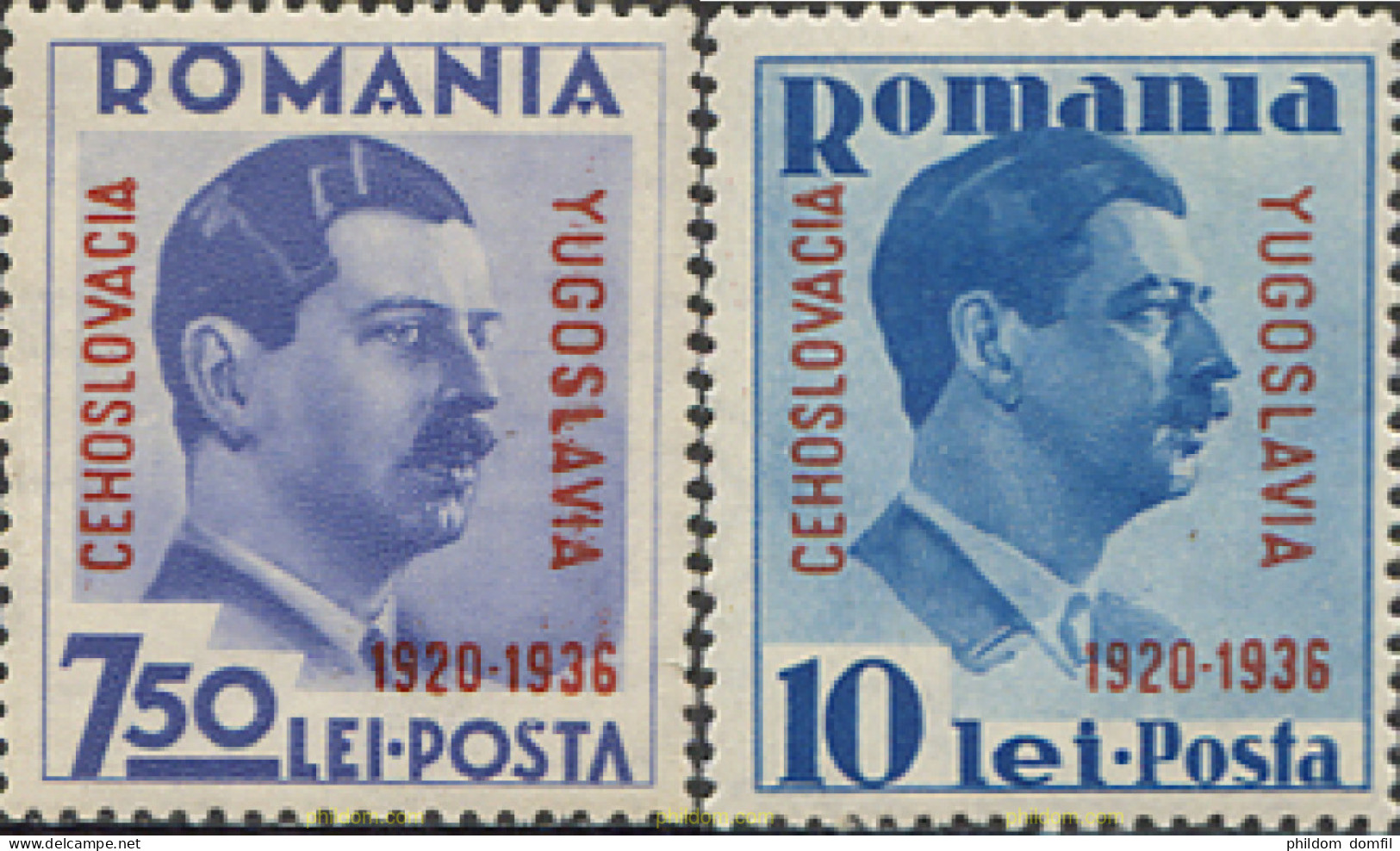 246775 HINGED RUMANIA 1936 16 ANIVERSARIO DE LA PEQUEÑA ENTENTE - Other & Unclassified